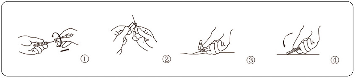 Instruction Of Use Of Safety Needles